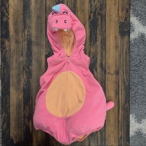 Baby Halloween costume - pink dinosaur